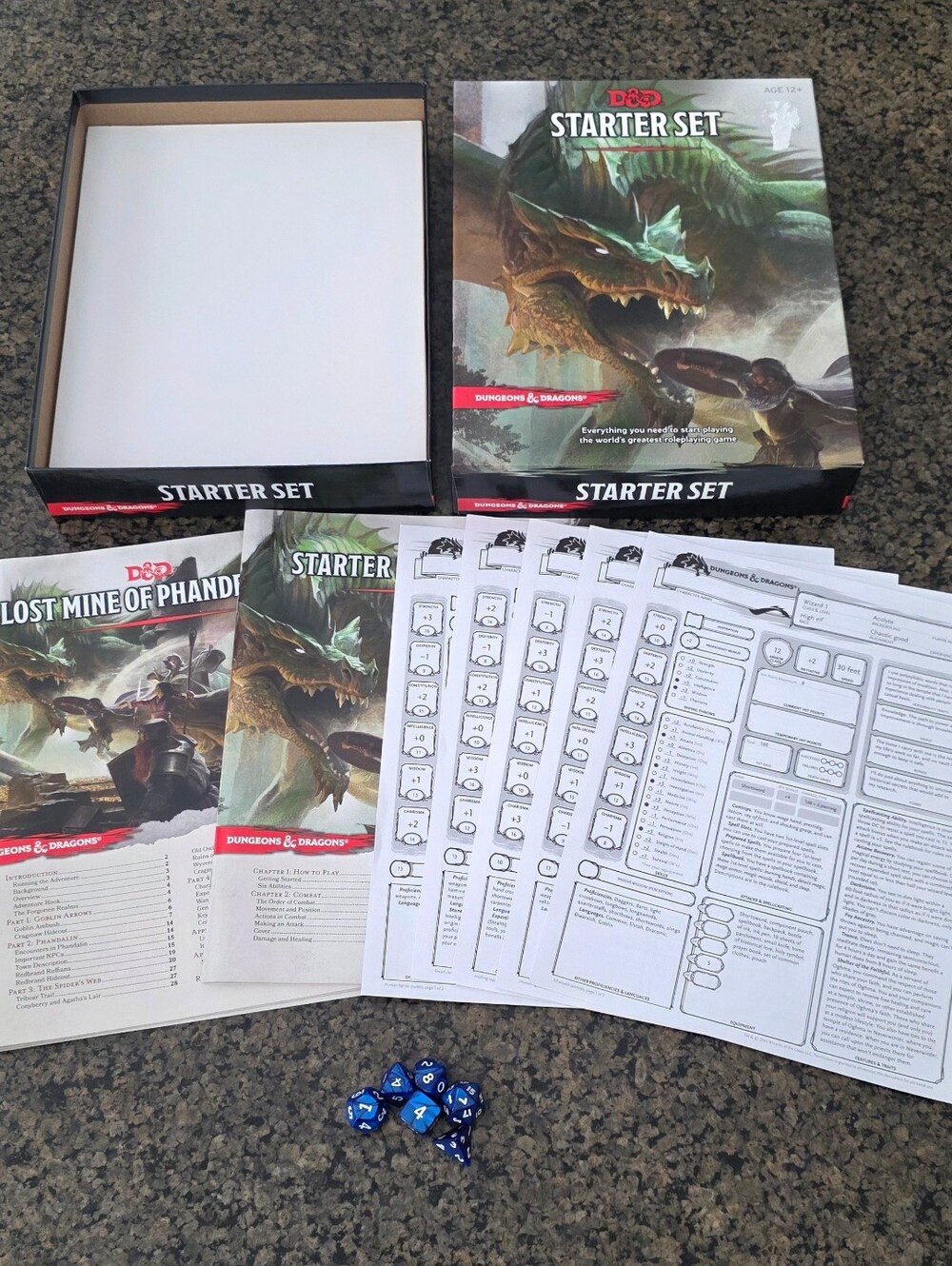 Dungeons & Dragons 2014 Starter Set Lost Mine Of Phandelver Complete rare Blank